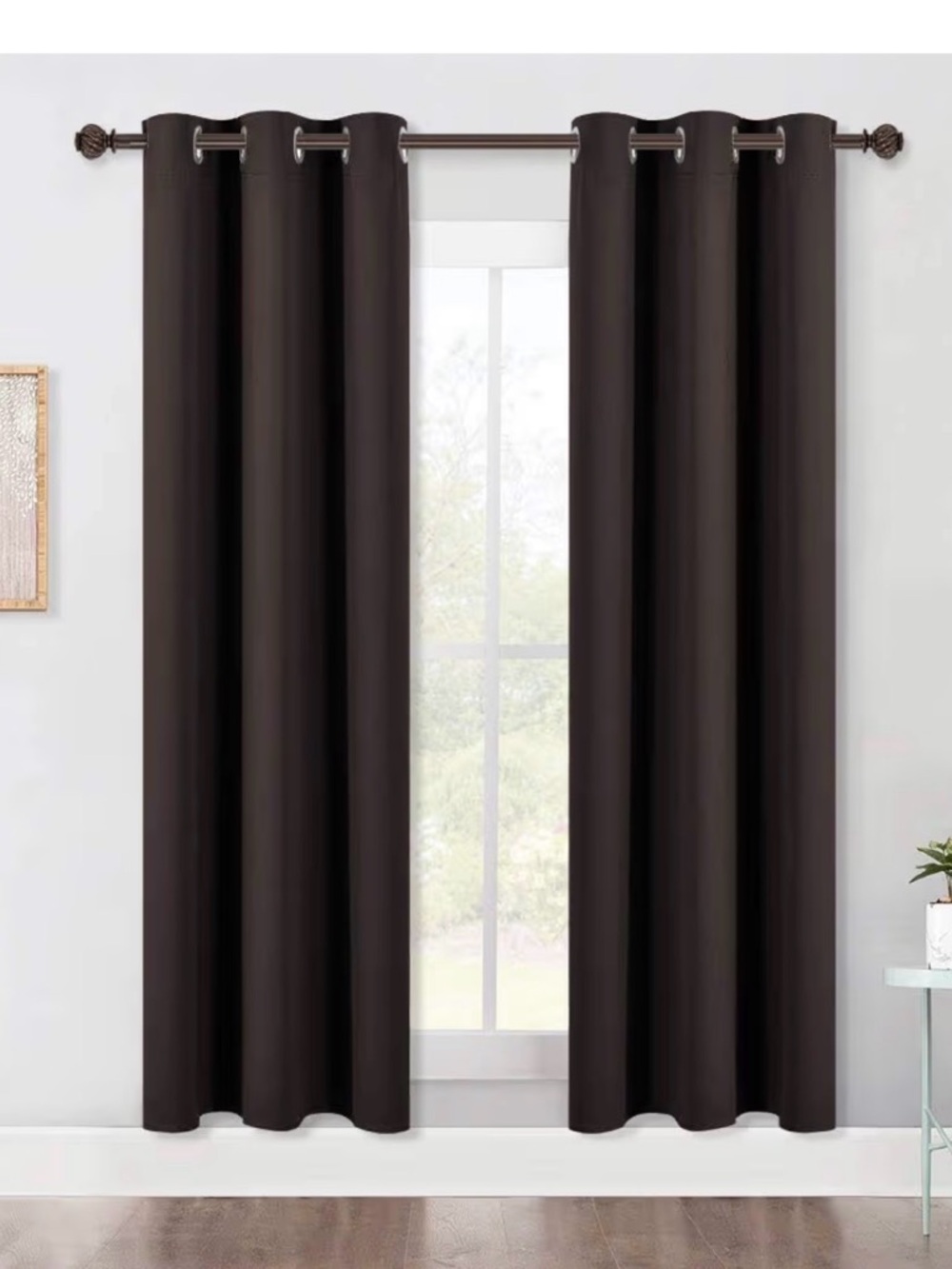 2 Blackout Grommet Curtain Panels - Home Accents